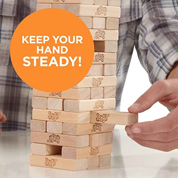 Hasbro Classic Jenga Wooden Blocks Game for Kids and Families Ages 6+ | Party Games | Stocking Stuffers