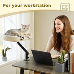 pawz road cat desk bed white 360° rotation adjustable supports up to 50 lbs