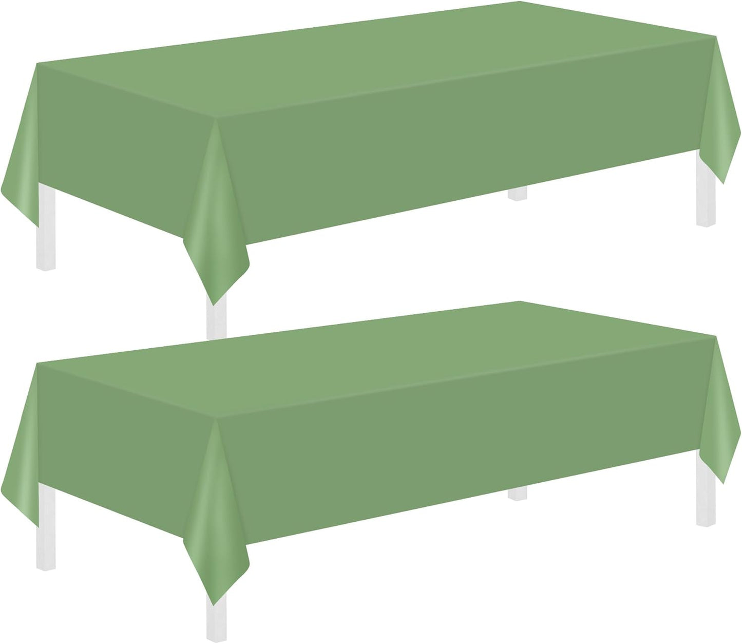 Childom 2 Pack Christmas Tablecloths,Christmas Party Decoration,54 x 108 Inch,Disposable Plastic Table Cloths Rectangular for Party Supplies,Xmas Tree Table Cover for Home,Dinner,Indoor,Outdoor,Picnic