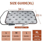 Large Waterproof Dog Heating Pad 34x21in with Smart Thermostat and Power Line Protection