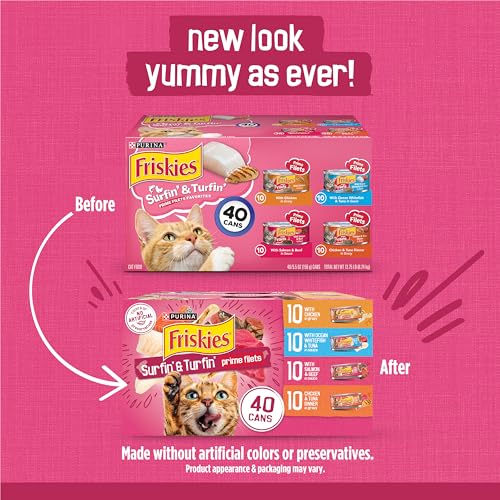 purina friskies gravy wet cat food variety pack surfin and turfin 5.5 oz cans