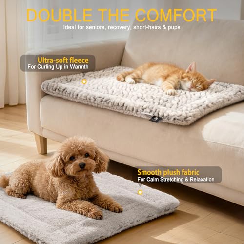 Self-heating cat pad, 27.5" x 18.5", thermal heated cat mat, extra warm pet mat for outdoor and indoor use