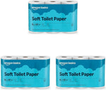 Amazon Basics 2-Ply Soft Toilet Paper, 6 Rolls, 350 Sheets per Roll, Equivalent to 37 Regular Rolls, Septic Safe