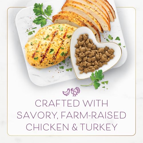 purina fancy feast dry cat food with savory farm-raised chicken and turkey, 7 lb bag for adult cats