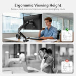 Acer Single Monitor Mount, Fully Adjustable Monitor Arm Fits 17 to 34 Inch Screens, Gas Spring VESA Mount with C-Clamp & Grommet Base, Computer Desk Arm with Tilt Swivel Rotate Supports 4.4-19.8 lbs