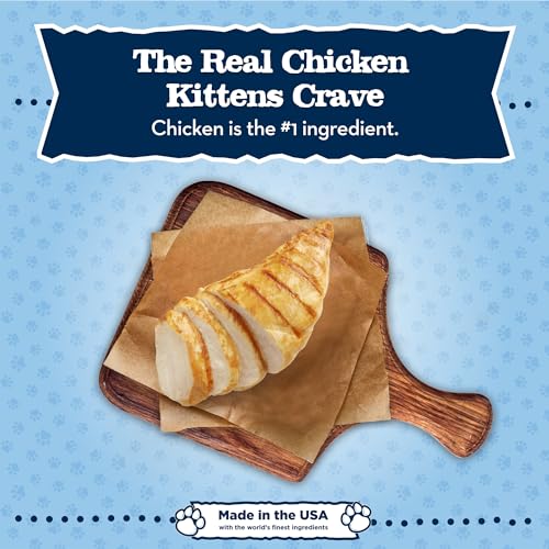 blue buffalo baby blue natural dry kitten food with dha chicken brown rice recipe 5lb bag