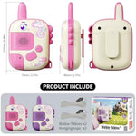 Unicorn walkie talkies for girls 2 pack birthday gifts 3-8 year old outdoor camping toys