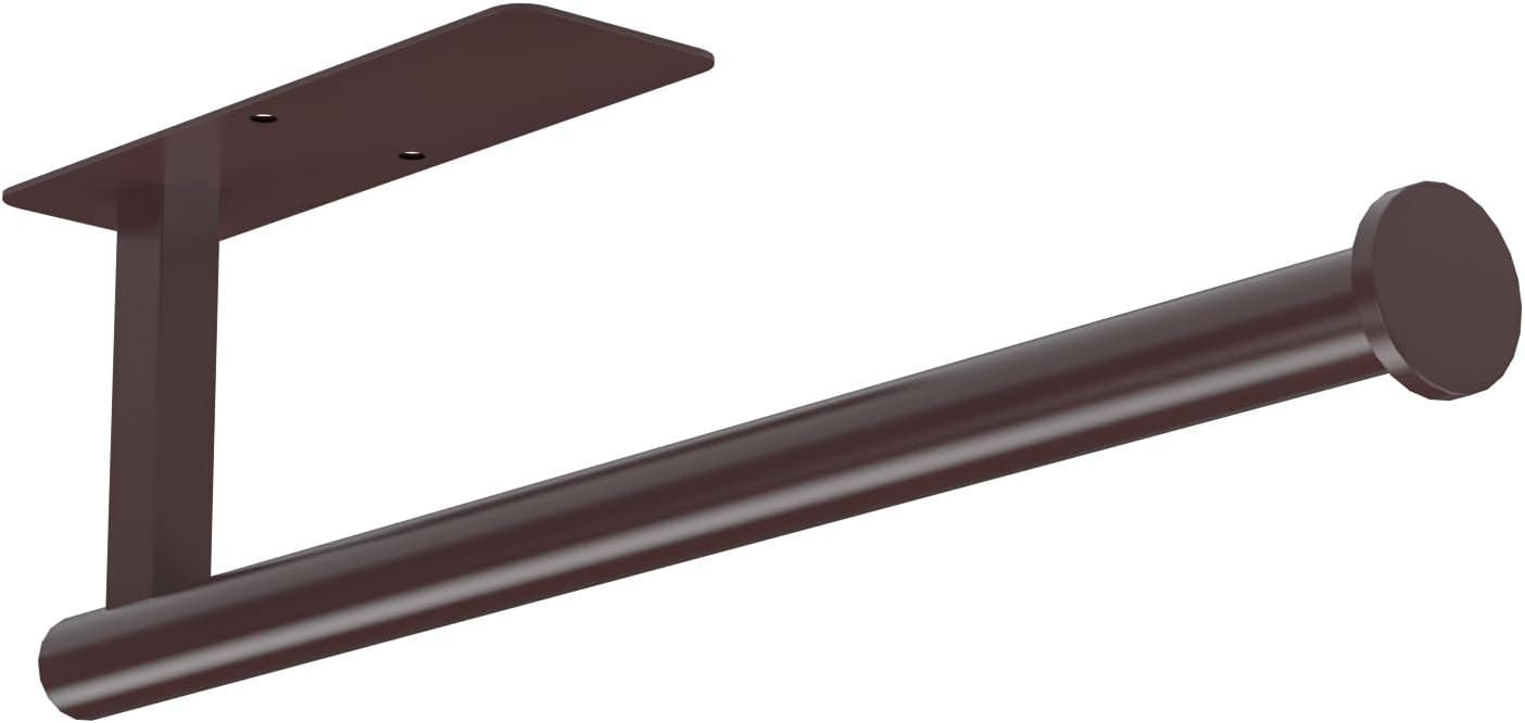 ASTOFLI Paper Towel Holder Under Cabinet No Drilling, Self Adhesive Paper Towel Holder Wall Mount for Kitchen Rack, Under Counter Napin Holder No Drill, RV, 304 Stainless Steel 12 Inch Matte Black