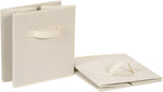 Collapsible fabric storage cube bins with handles for organization