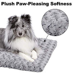midwest xxl quiettime deluxe gray ombré swirl plush pet bed, 18-inch crate mat for small pets