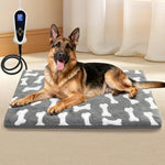 Bestio Large Dog Heating Pad, 34x21 in Heated Dog Bed with Constant Heat & Auto Modes, Gray