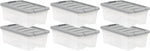 Amazon Basics Plastic Storage Containers with Secure Latching Lids for Organization