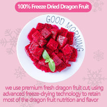 Premium Freeze Dried Dragon Fruit 5.3OZ/150g, Made with 100% Natural Dragonfruits Cube