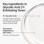the ordinary glycolic acid 7% exfoliating toner, brightening and smoothing daily toner for uneven skin tone
