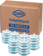 Clorox ToiletWand Toilet Cleaning Refills, Spring Cleaning Essential, Disinfecting Scrubbing Pads, Rainforest Rush, 30 Count