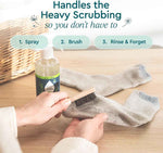 Puracy Laundry Stain Remover Brush - Vegan Bristles for Tough, Deep, and Aged Stain Elimination