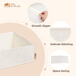 Cotton Linen Drawer Organizer for Baby Clothes, 12-Pack Multi-Size Nursery Dresser Dividers