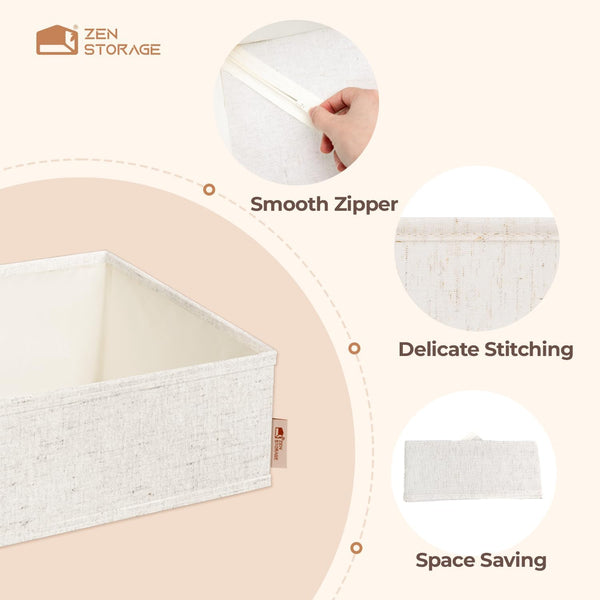 Cotton Linen Drawer Organizer for Baby Clothes, 12-Pack Multi-Size Nursery Dresser Dividers