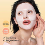 biocollagen real deep mask, hydrating overnight hydrogel mask, pore minimizing, elasticity improvement, 4ea, 34g