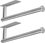 ASTOFLI Paper Towel Holder 304 Stainless Steel, Under Cabinet, Self-Adhesive, Matte Black, 12 Inch, No Drill