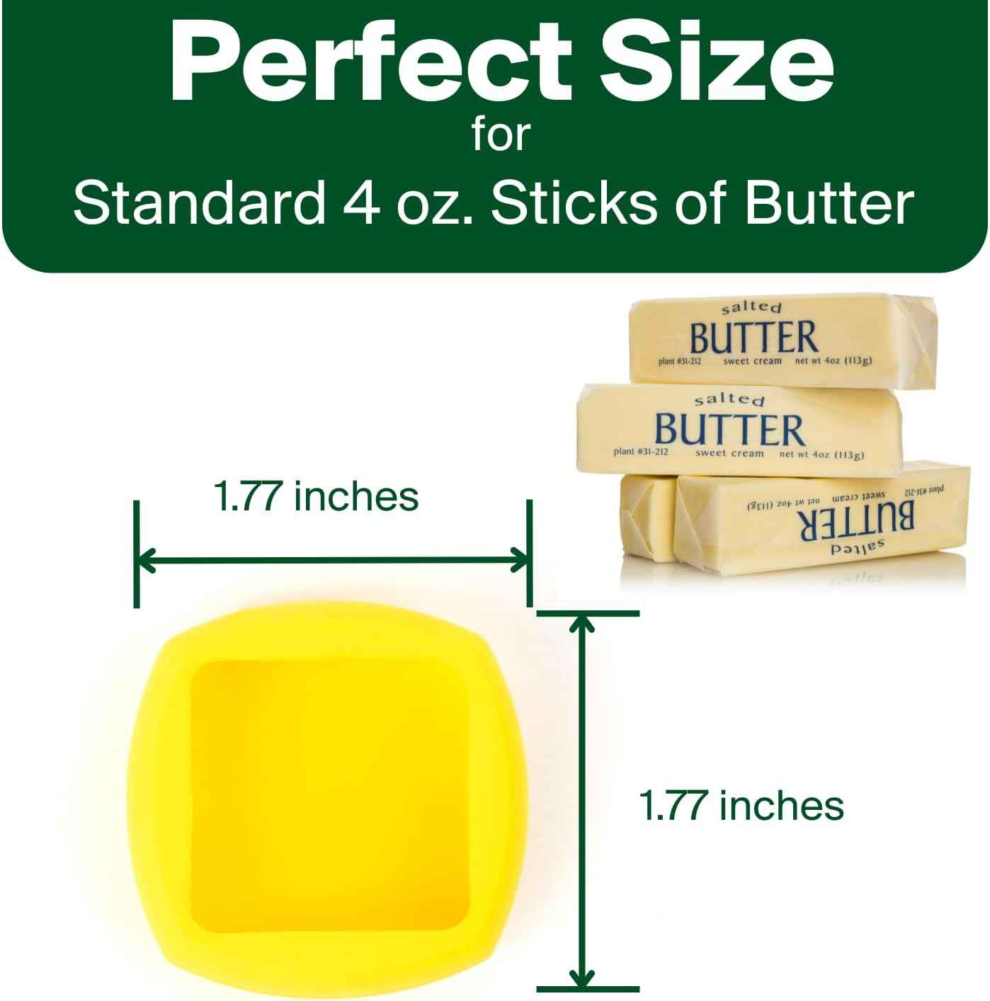 Food Huggers Butter Hugger - Patented Butter Cover - Keeps your butter snugly sealed and fresh