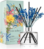 COCODOR Reed Diffuser Set with Preserved Baby's Breath with Sticks/April Breeze / 6.7oz / Scent Fragrance Oil Diffuser for Bedroom Bathroom Home Décor