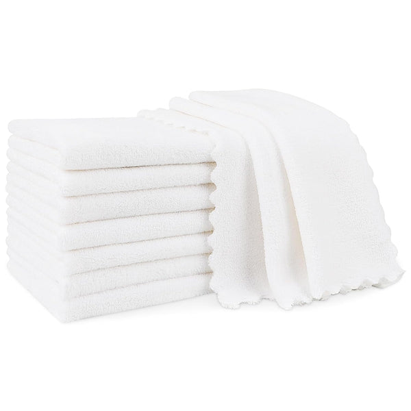 Orighty 20x10 inch coral fleece baby burp cloths, highly absorbent and ultra soft for newborns, 8-pack