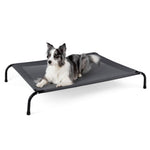 Grey 50" Lx32 Wx8 H Cooling Elevated Dog Bed for Large Dogs with Non-Slip Floor Protectors & Breathable Mesh