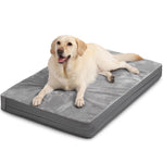 Vonabem Waterproof Dog Bed for Large Medium Sized Dogs, 35" x 22", Gray, Orthopedic Support