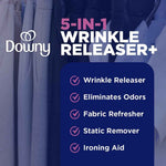 Downy Wrinkle Releaser Spray, Travel Size + 16.9 Oz Pack of 2, All-In-One Formula Removes Wrinkles, Static and Odors, Light Fresh Scent
