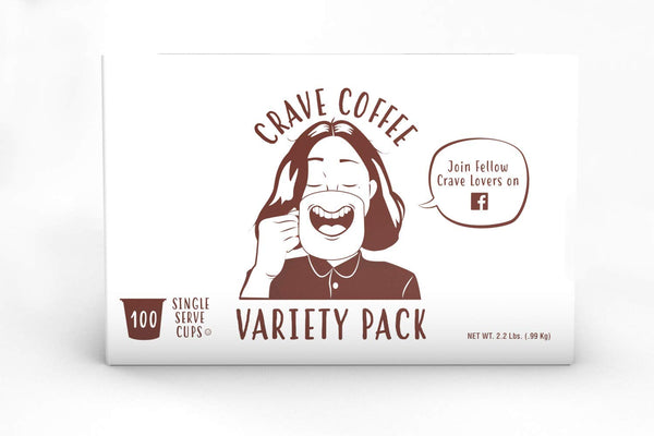 Crave Beverages Flavored Coffee Pods Sampler Variety Pack Compatible with 2.0 K-Cup Brewers