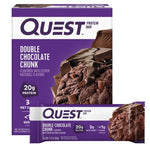 Quest Nutrition Double Chocolate Chunk Protein Bars, 20g Protein, 4g Net Carb, Gluten Free, Keto Friendly, 4 Count