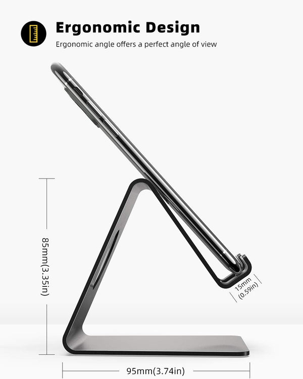 Lamicall Cell Phone Stand for Office Desk - Black