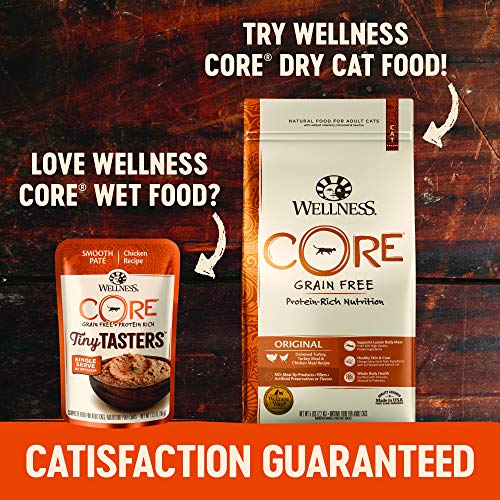 wellness core tiny tasters land variety pack grain free 1.75 oz pouch 12 count