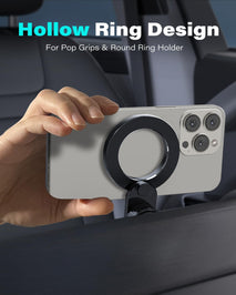 for Magsafe CD Phone Holder for Car [17 Strong Magnets] Magnetic CD Player Phone Mount, Hollow Socket CD Slot Phone Mount for iPhone 17 16 15 14 13 12 Series Pop Grip Ring Holder Magsafe Case