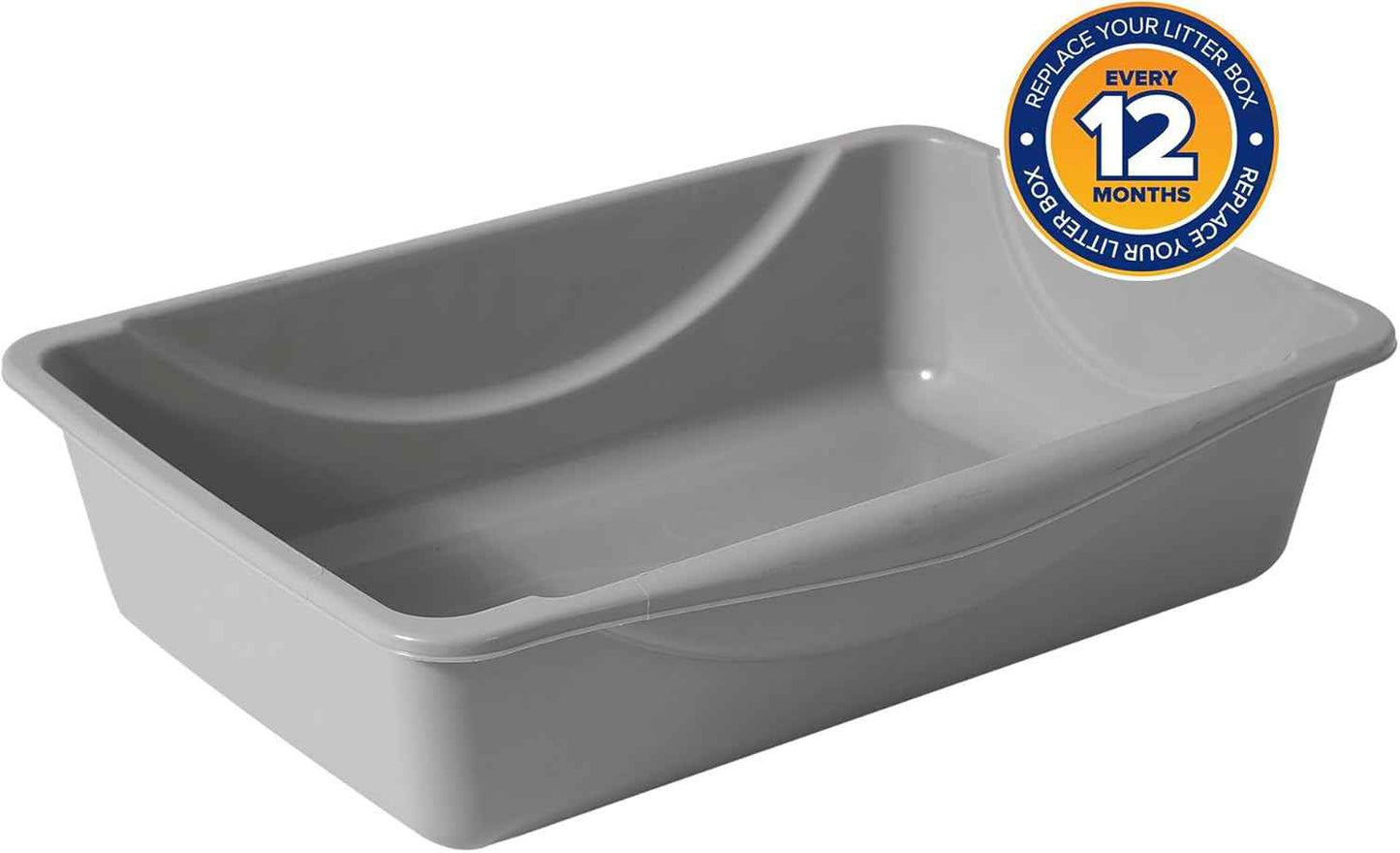 Petmate Litter Pan, Blue/Gray, Small, Made in USA