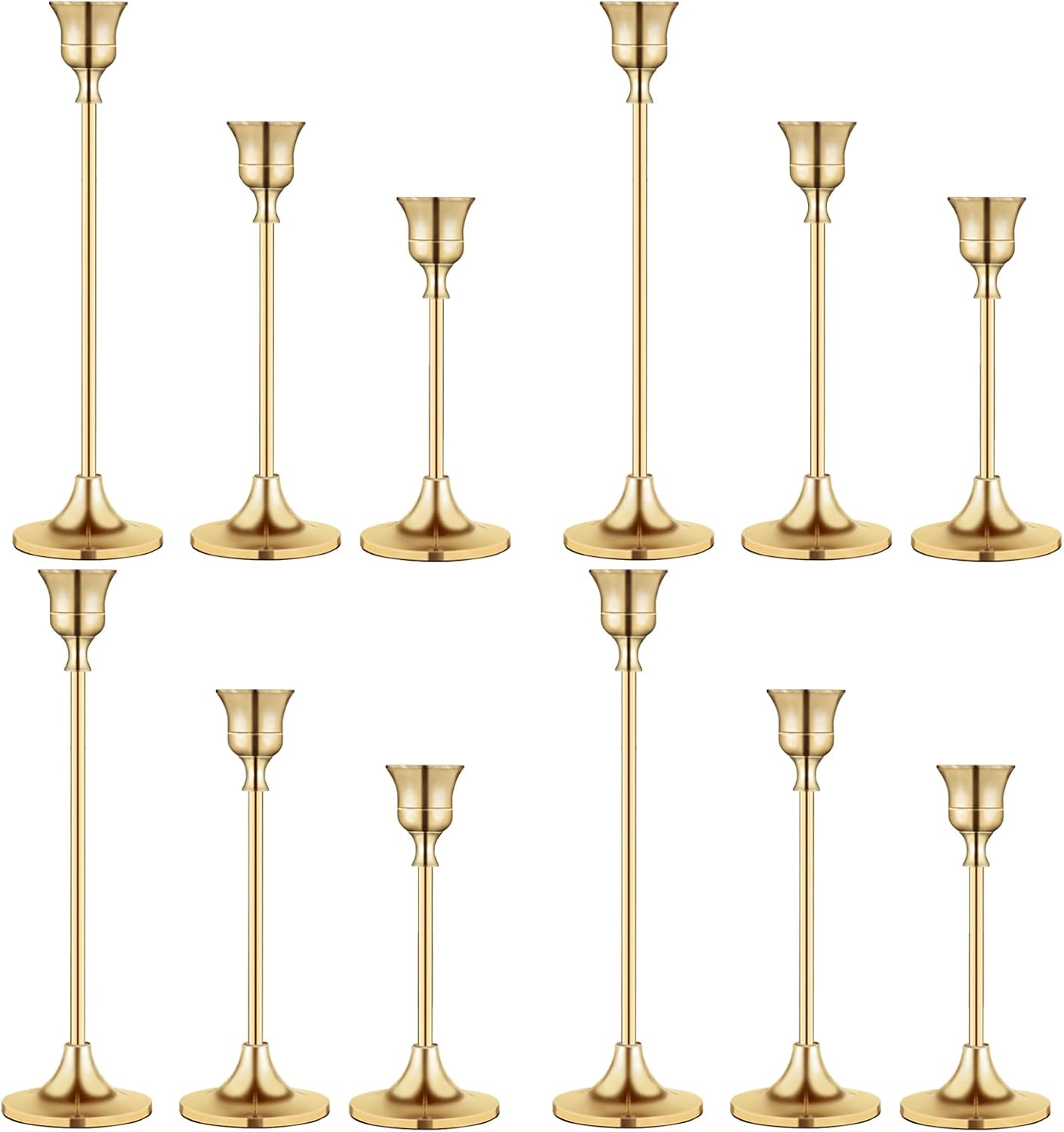Candlestick Holders,Taper Candle Holder for Candlesticks Gold Brass Vintage Candle Stick Candle Holders Candelabra Candle Holder for Fireplace Party Dining Home