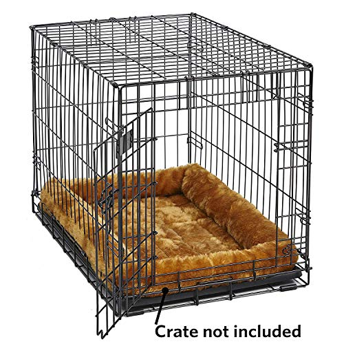 MidWest Homes for Pets QuietTime XXS Dog Bed - Cinnamon Faux Fur Bolster for Small Dogs and Cats