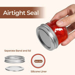 ComSaf Mini 4oz Mason Jars - 8 Pack, Regular Mouth, Small Glass Canning, Spice, Jam, Honey, Jelly, Dessert