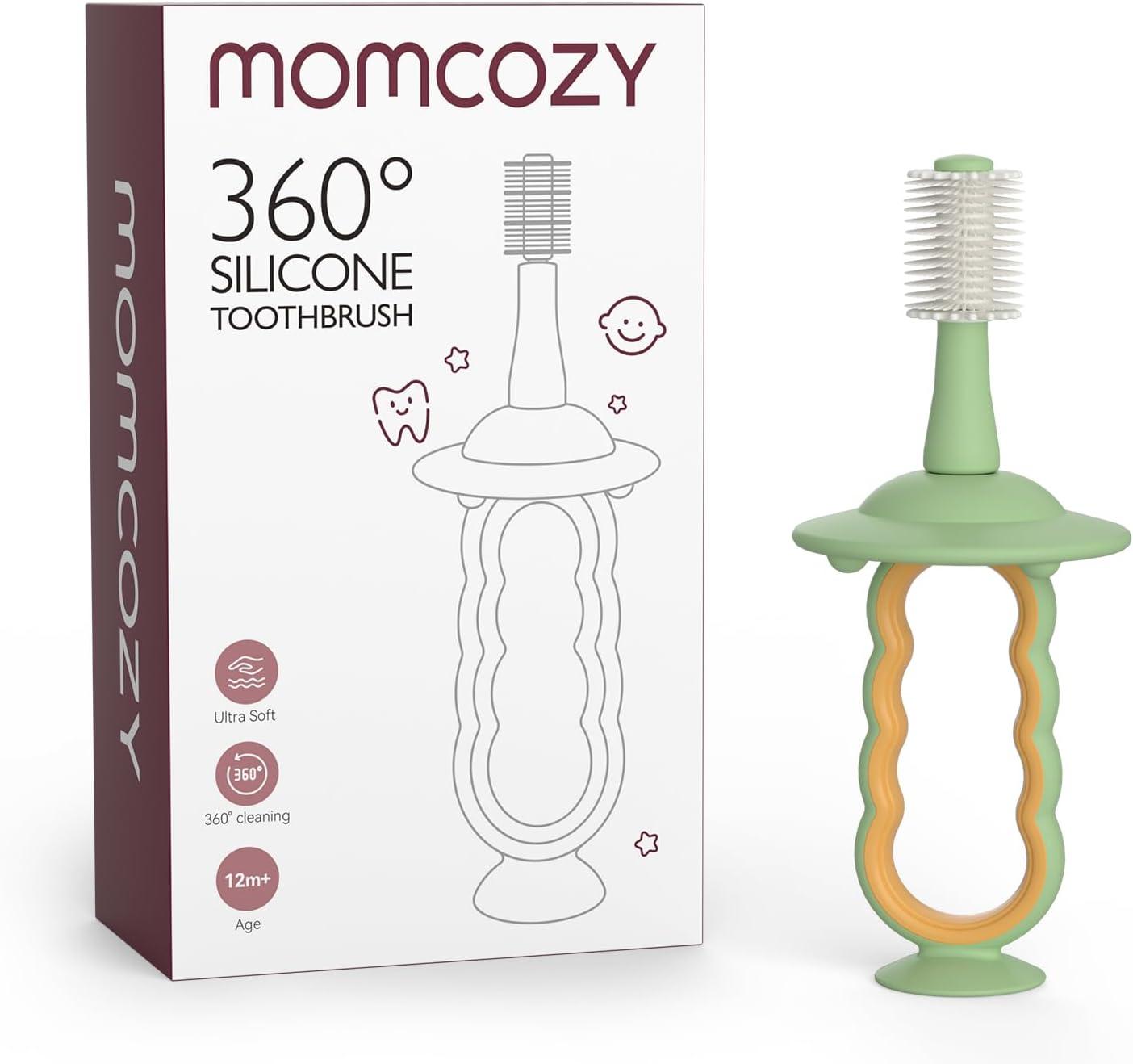 Momcozy Baby Tongue Cleaner Gauze, Baby Toothbrush Disposable Oral Cleaner, Toddler Tooth Brush for Tooth Mouth Gum Clean, Infant Toothbrush Oral Cleaning Stick, Baby Oral Cleaner Newborn, 40 Count