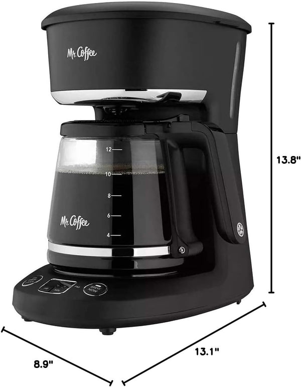 12-cup programmable coffeemaker with brew now or later feature