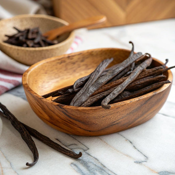 FitNClean Madagascar Vanilla Beans Bulk Fresh Organic Grade A Pods Non-Gmo 5 Long for Baking and Extract