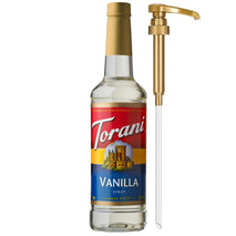 Torani Vanilla Flavored Coffee Syrup, 25.4 Fl Oz, Pump Included, Versatile Sweetener