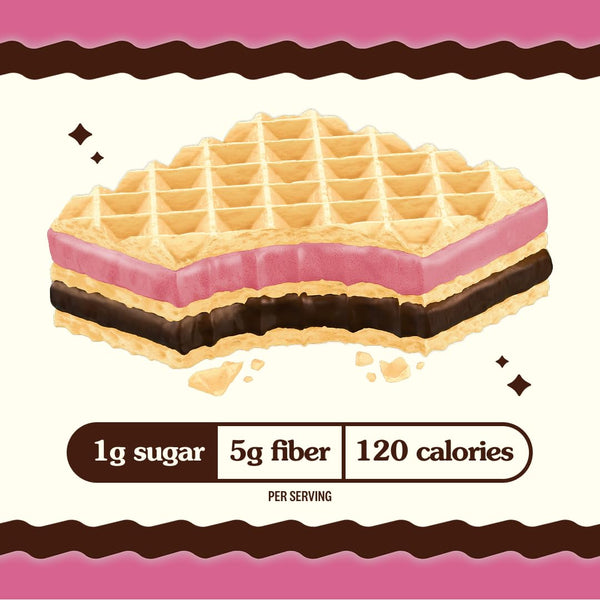 Raspberry and Dark Chocolate Wafer Cookies, 16 Count, Individually Wrapped
