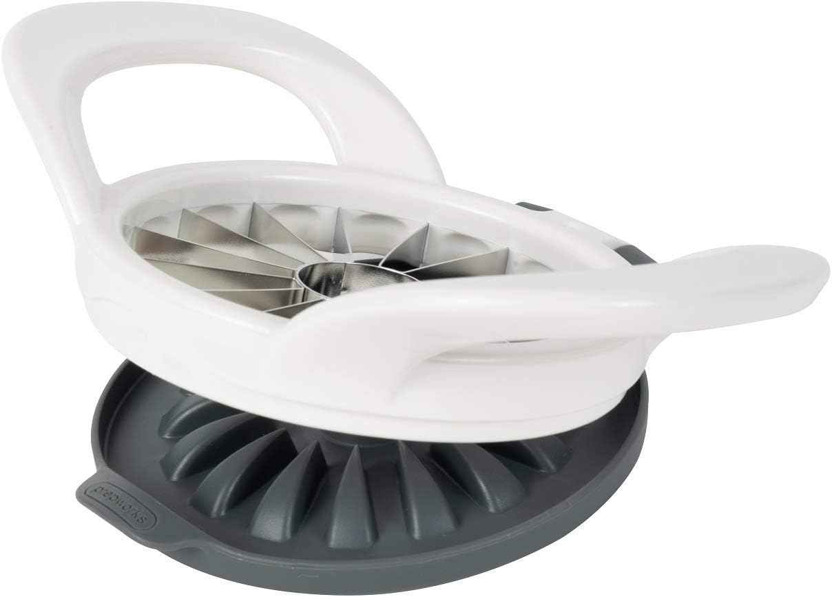 PrepWorks Dishwasher Safe Apple Slicer and Corer – 16-Slice Thin Apple Cutter with Safety Cover