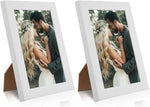 PECULA 2 Pack 5x7 Picture Frame, Black Picture Frame for Wall and Tabletop Display, Resistant Plastic Clear Plexiglass for Vertical or Horizontal Display