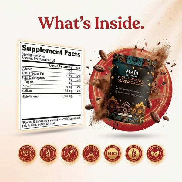 Maia Ceremonial Cacao | High-Flavanol Cacao for Vitality & Wellness