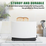 Tempered Glass Cutting Boards for Kitchen Counter, Clear, Non-Slip, Heat-Resistant, Easy to Clean, 2PCS