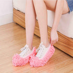 microfiber mop slipper shoes set for men women kids soft washable reusable free size
