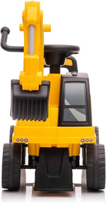 CAT licensed excavator push car for toddlers with rotating bucket and storage